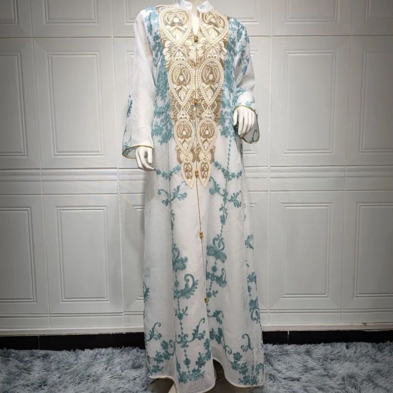 Ramadan Abayas for Women Muslim Fashion Jalabiya Dress B-61881 - TUZZUT Qatar Online Shopping