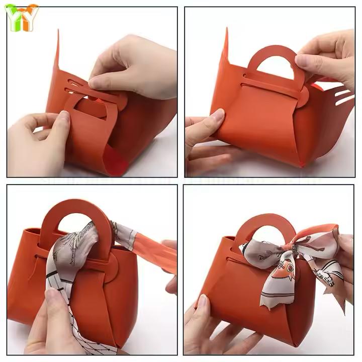 10 pcs Creative Leather Gifts Box with Ribbon Handbag Shape Candy Bag for Wedding Birthday Party 10 pcs Creative Leather Gifts Box with Ribbon Handbag Shape Candy Bag for Wedding Birthday Party