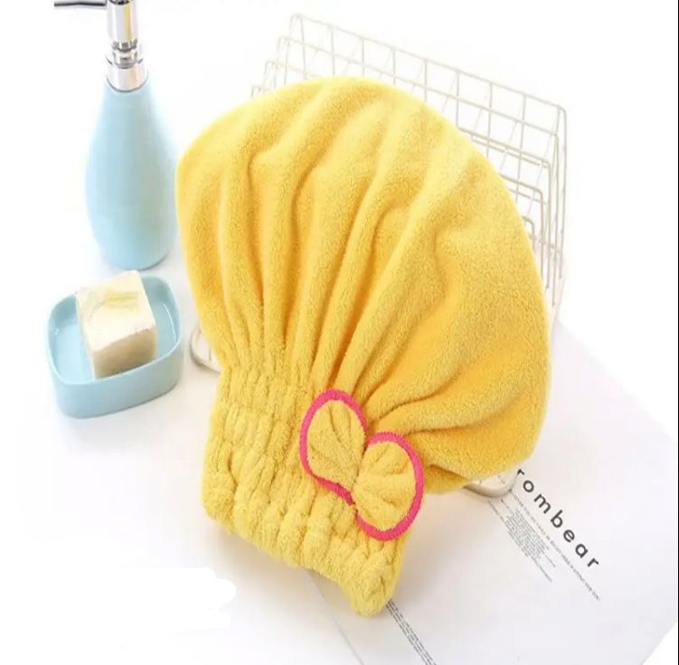 Quick Hair Drying Bath Spa Bowknot Wrap Towel Hat Cap For Bath - TUZZUT Qatar Online Shopping