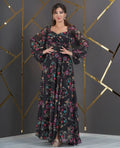 Women's Fashion  Floral Print Long Dress 2XL S5063449 - TUZZUT Qatar Online Shopping