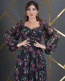 Women's Fashion  Floral Print Long Dress 2XL S5063449 - TUZZUT Qatar Online Shopping