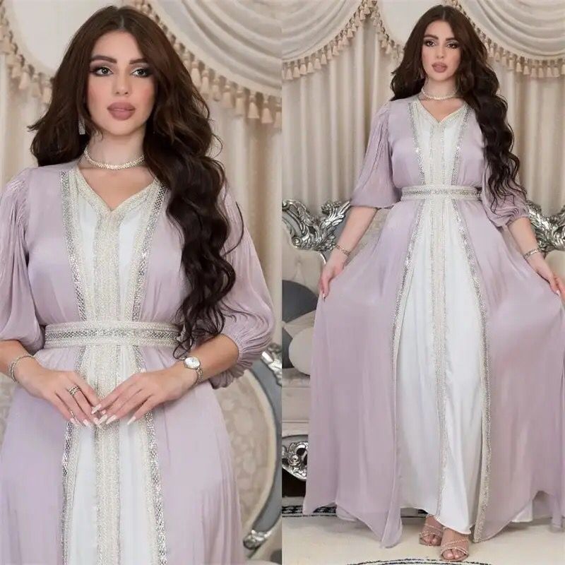 Arabic kaftan dress for women, overcoat and belt S4799071 - TUZZUT Qatar Online Shopping