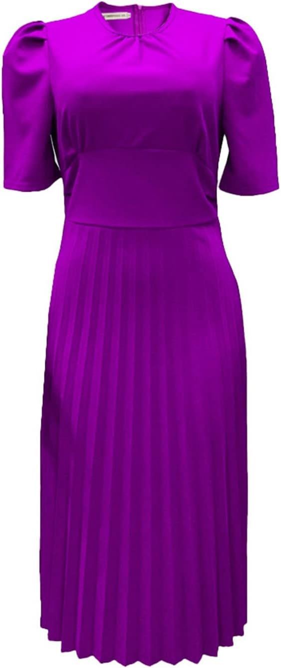 Women's Plus Size Solid Color Evening Gown 2XL B-61039 - TUZZUT Qatar Online Shopping