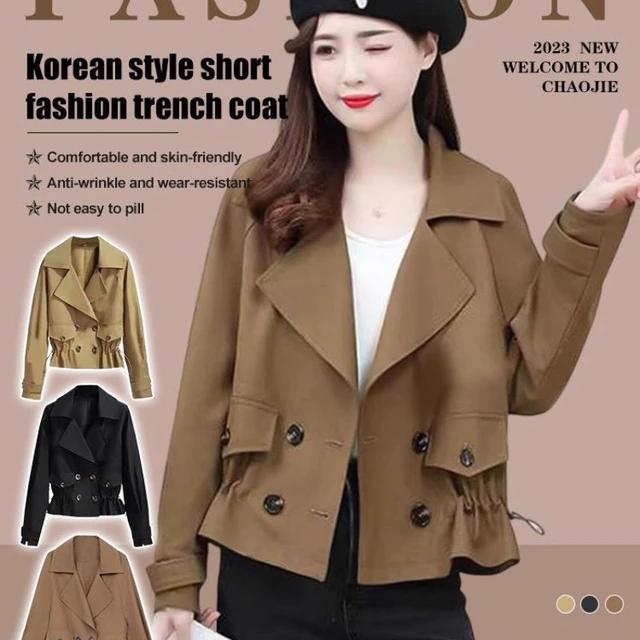 Fashion Short Coat Spring Autumn Casual Loose Windbreaker Top Coat 0031200 - TUZZUT Qatar Online Shopping
