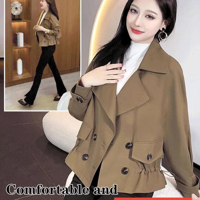 Fashion Short Coat Spring Autumn Casual Loose Windbreaker Top Coat 0031200 Fashion Short Coat Spring Autumn Casual Loose Windbreaker Top Coat 0031200