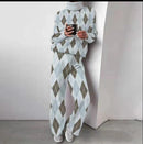 Flamingals Women's Allover Print High Neck Top & Pants Set Casual Set 071000452 - TUZZUT Qatar Online Shopping