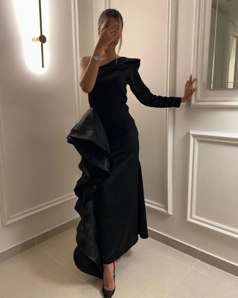 Prom Dresses Black Sheath One Shoulder Formal Occasion Evening Gowns S B-46304 Prom Dresses Black Sheath One Shoulder Formal Occasion Evening Gowns S B-46304