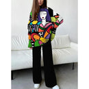 Tops And Wide Leg Pants Suit Elegant Lady Two Piece Set Tracksuits S2072190 - TUZZUT Qatar Online Shopping