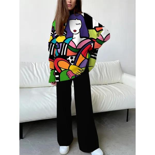 Tops And Wide Leg Pants Suit Elegant Lady Two Piece Set Tracksuits S2072190 Tops And Wide Leg Pants Suit Elegant Lady Two Piece Set Tracksuits S2072190