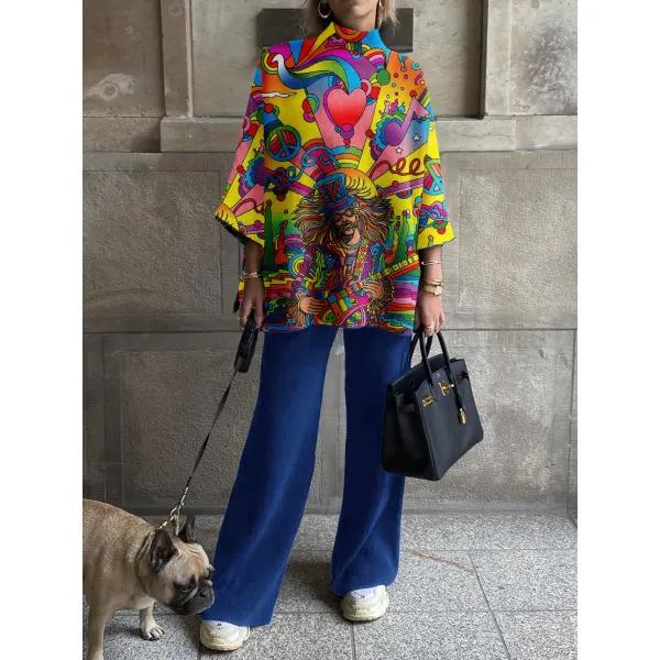 Tops And Wide Leg Pants Suit Elegant Lady Two Piece Set Tracksuits S2072190 Tops And Wide Leg Pants Suit Elegant Lady Two Piece Set Tracksuits S2072190