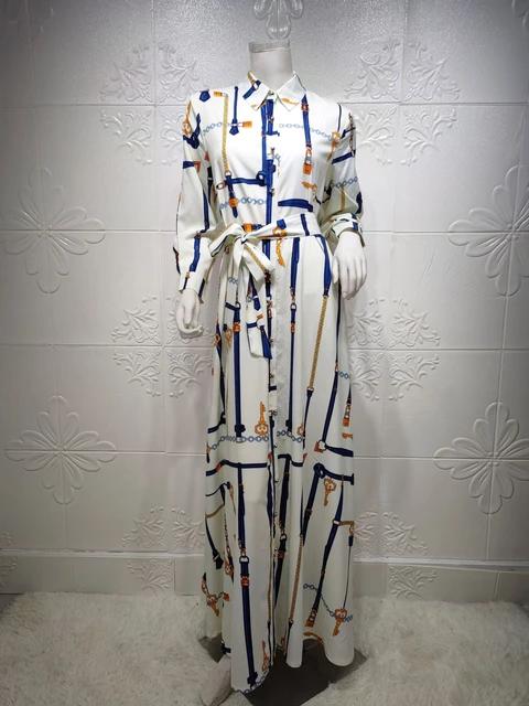 Chain Printed Women Kaftan Dress  S3769069 - TUZZUT Qatar Online Shopping