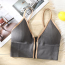 6 Pcs Women Front Zipper Bra Gym Camisole Top ZB24 - TUZZUT Qatar Online Shopping