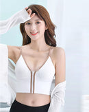6 Pcs Women Front Zipper Bra Gym Camisole Top ZB24 - TUZZUT Qatar Online Shopping