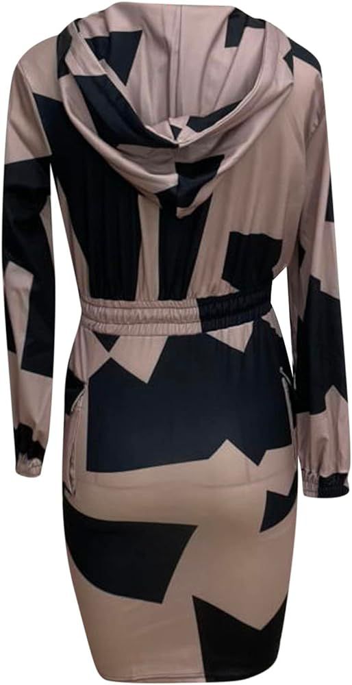 Women's Fashion Printed Waist Pocket Dress Summer Dresses with Long Sleeves M S367411 Women's Fashion Printed Waist Pocket Dress Summer Dresses with Long Sleeves M S367411
