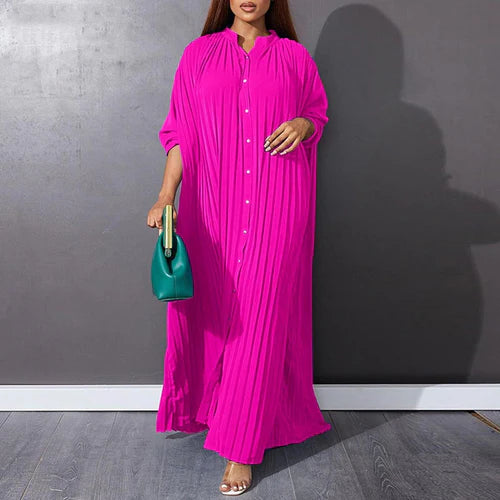 Vintage Long Dress Women Summer Long Sleeve Button Maxi Dress B-91806- B-83288 Vintage Long Dress Women Summer Long Sleeve Button Maxi Dress B-91806- B-83288