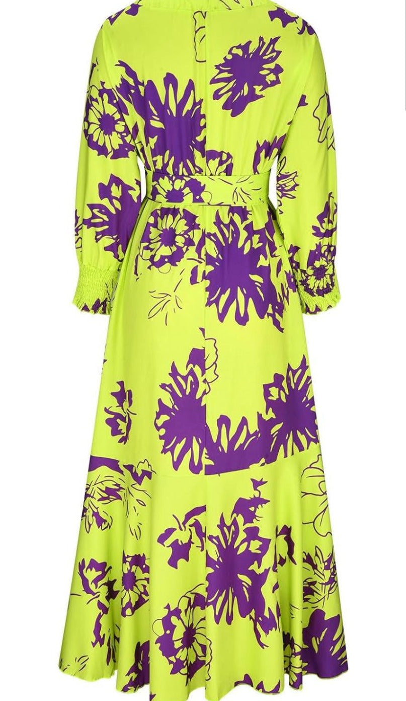 Women Off Shoulder Floral Print Ankle Length Slash Neck Maxi Dress B-58760 Women Off Shoulder Floral Print Ankle Length Slash Neck Maxi Dress B-58760