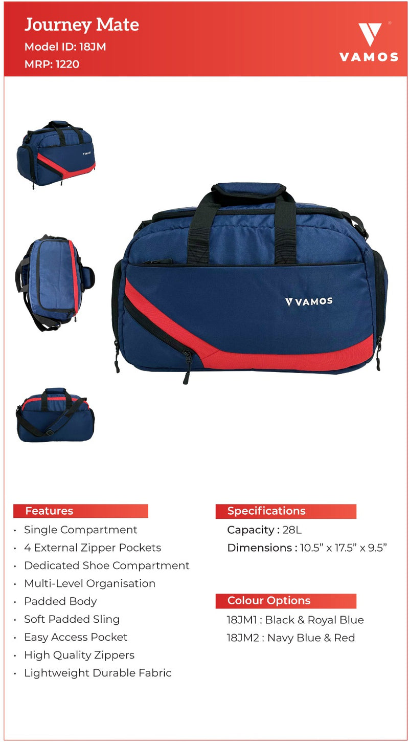 VAMOS Journey Mate Bag 18JM - Capacity : 28L - TUZZUT Qatar Online Shopping