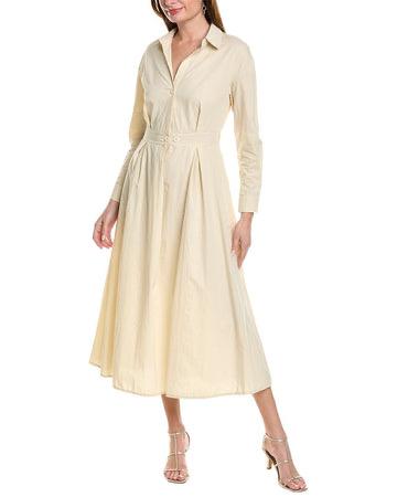 Womens Long Sleeve Shirt Casual Loose Slim Waist Dress B-103076 - TUZZUT Qatar Online Shopping