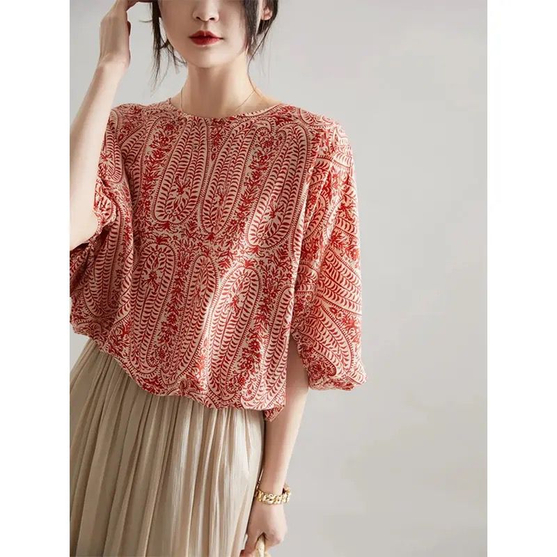 Vintage Bowknot Blouse Women L S4957073 Vintage Bowknot Blouse Women L S4957073