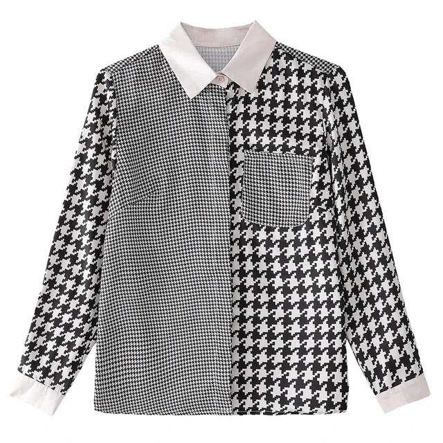 Women Long Sleeve Print New Lapel Summer Top X4616814 - TUZZUT Qatar Online Shopping