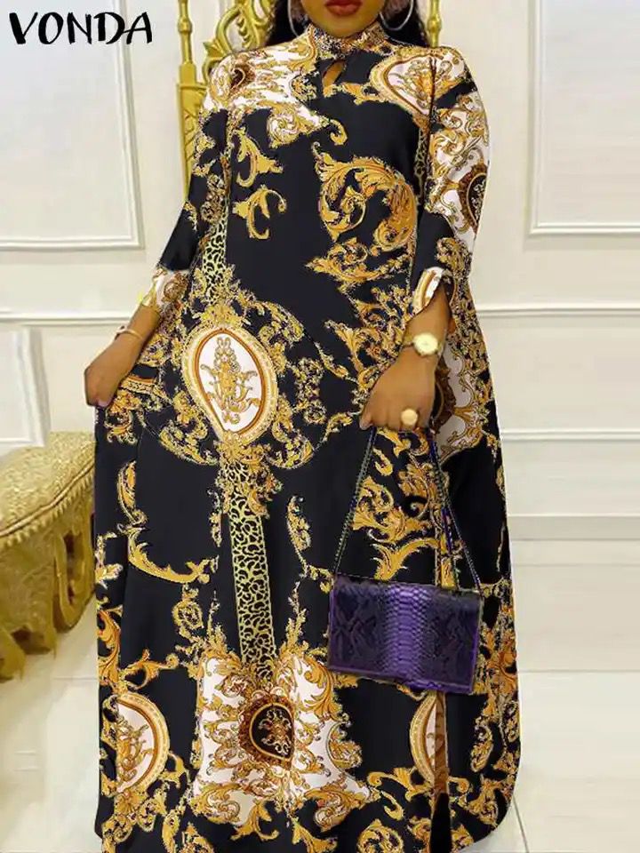 Summer Women Bohemian Print Maxi Dress 5XL S3928984 - TUZZUT Qatar Online Shopping