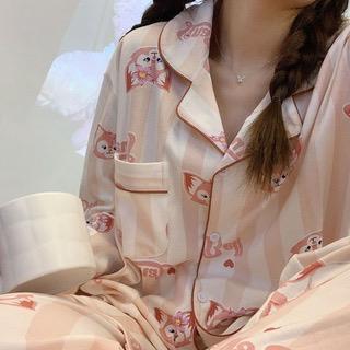 Linabell Fox Cute Pajamas Long Sleeve Leisure Sleepwear Suit X4638269 - TUZZUT Qatar Online Shopping