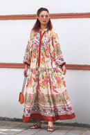 Women's Katleya Saks Blue Button Detailed Casual Dress B-113599 - TUZZUT Qatar Online Shopping