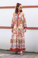 Women's Katleya Saks Blue Button Detailed Casual Dress B-113599 - TUZZUT Qatar Online Shopping