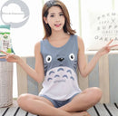 Summer Knitted Cotton Cartoon Pajamas Sets Women M S3990908 - TUZZUT Qatar Online Shopping