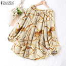 ZANZEA Women's Vintage Round Neck Blouse Shirt S S3919500 - TUZZUT Qatar Online Shopping