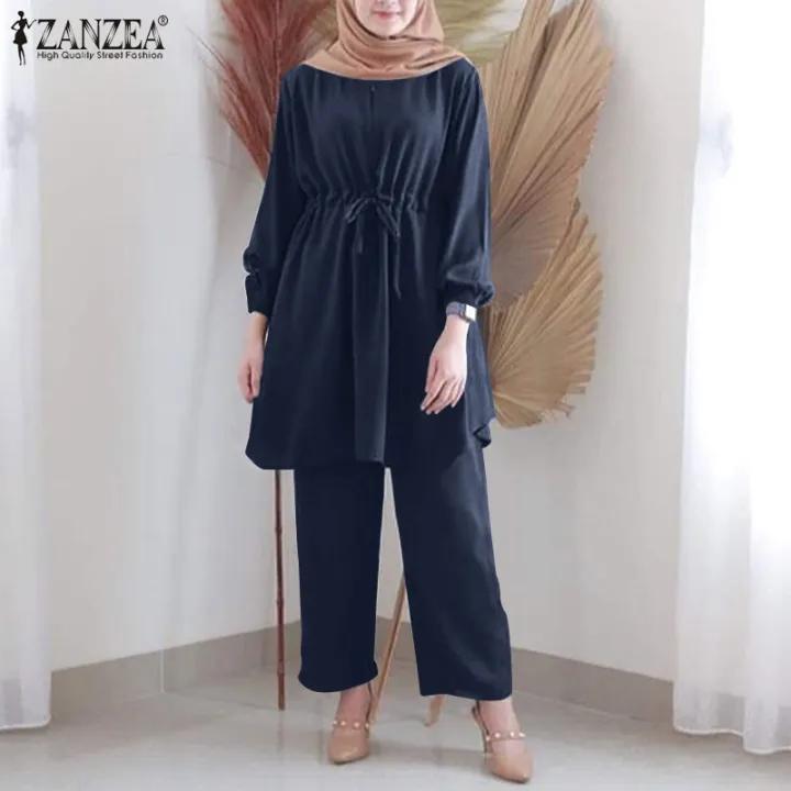 Casual Long Sleeve Blouse Pant Suits Sets 2XL S4619528 - TUZZUT Qatar Online Shopping