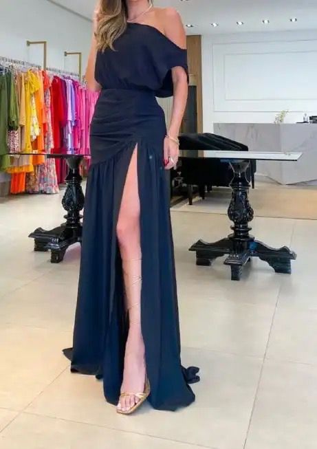 Women's Straight Collar Dresses XL B-92941 - TUZZUT Qatar Online Shopping