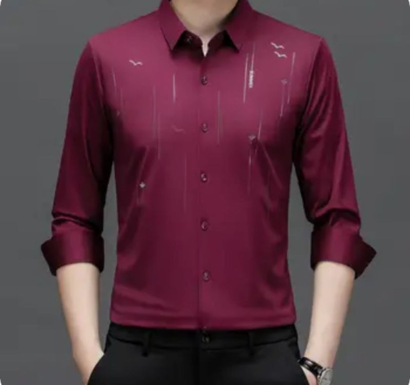 Autumn New High End Business Men's Long Sleeved Shirt - TUZZUT Qatar Online Shopping