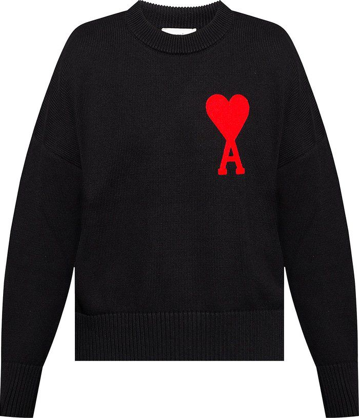 Heart Logo Common Wool Sweater Oversized Fit S B-687512 - TUZZUT Qatar Online Shopping