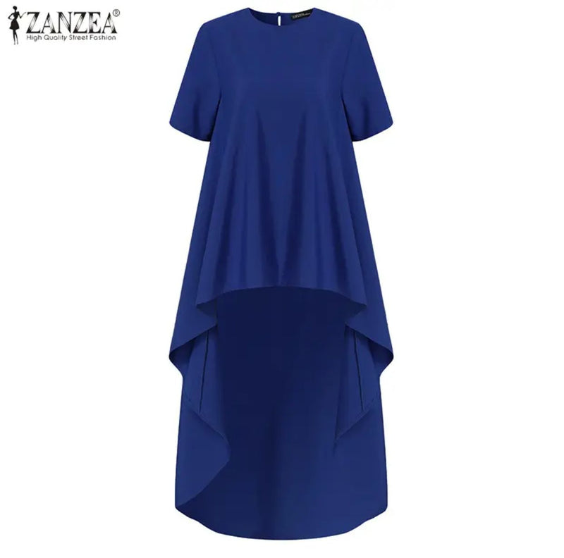 ZANZEA Women Asymmetrical Blouse XL S3329644 - TUZZUT Qatar Online Shopping