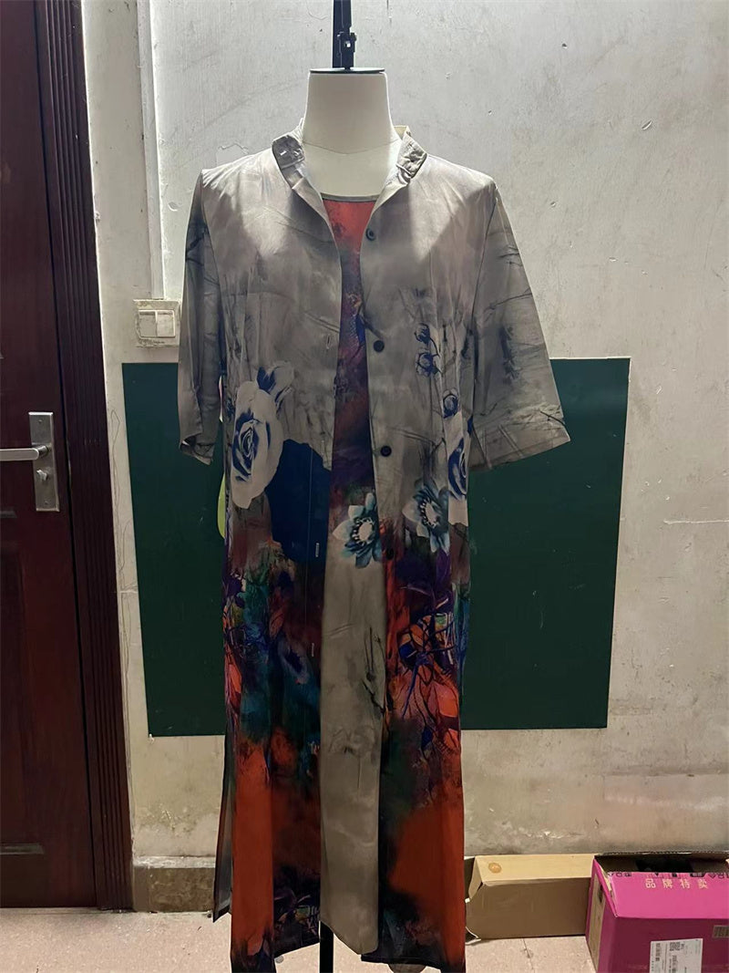 New Exotic Silk Fashionable Slim Two-Piece Suit L B-99174 New Exotic Silk Fashionable Slim Two-Piece Suit L B-99174