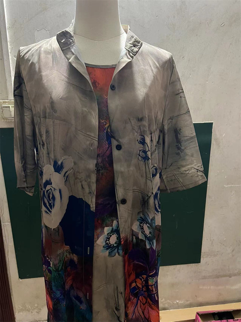 New Exotic Silk Fashionable Slim Two-Piece Suit L B-99174 - TUZZUT Qatar Online Shopping