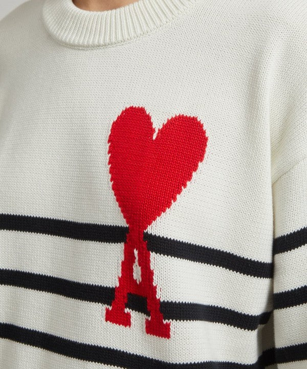 Ami Alexandre Mattiussi Love Printed Sweater S 2AM23 - TUZZUT Qatar Online Shopping