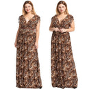 Casual Dresses Leopard Print Long Maxi Boho Dress XL X3449976 - TUZZUT Qatar Online Shopping