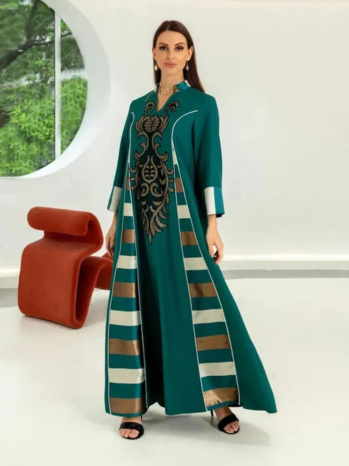 Abaya For Ramadan Eid Woman Long Muslim Evening Dress 0005190