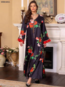 Pink embroidered long dress with big hem M S4945039 - TUZZUT Qatar Online Shopping