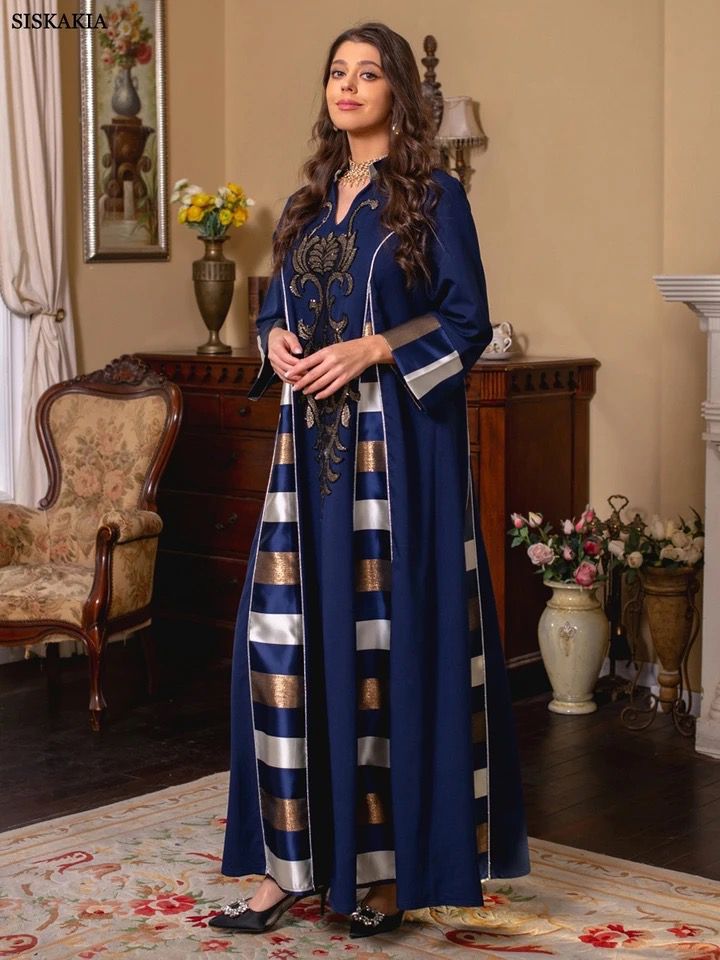 Abaya For Ramadan Eid Woman Long Muslim Evening Dress 2XL 0005190 - TUZZUT Qatar Online Shopping