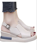 Wedges Buckle Women's Sandals 30369 - TUZZUT Qatar Online Shopping