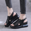 Wedges Buckle Women's Sandals 30369 - TUZZUT Qatar Online Shopping