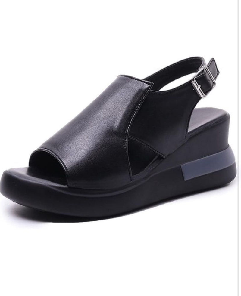 Wedges Buckle Women's Sandals 30369 - TUZZUT Qatar Online Shopping