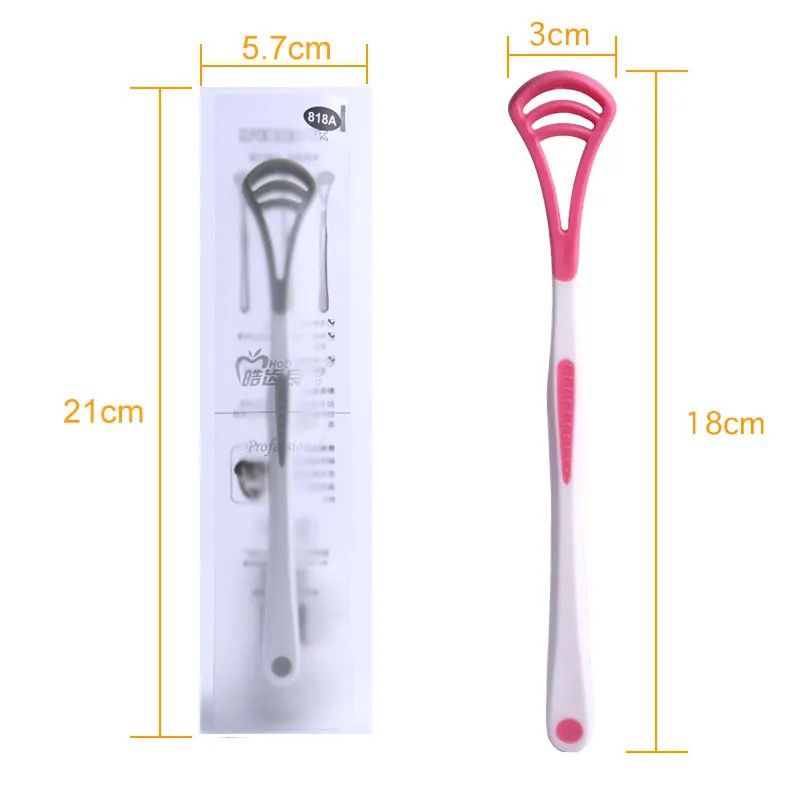 Colorful Silicone Tongue Scraper Cleaner 818A - TUZZUT Qatar Online Shopping