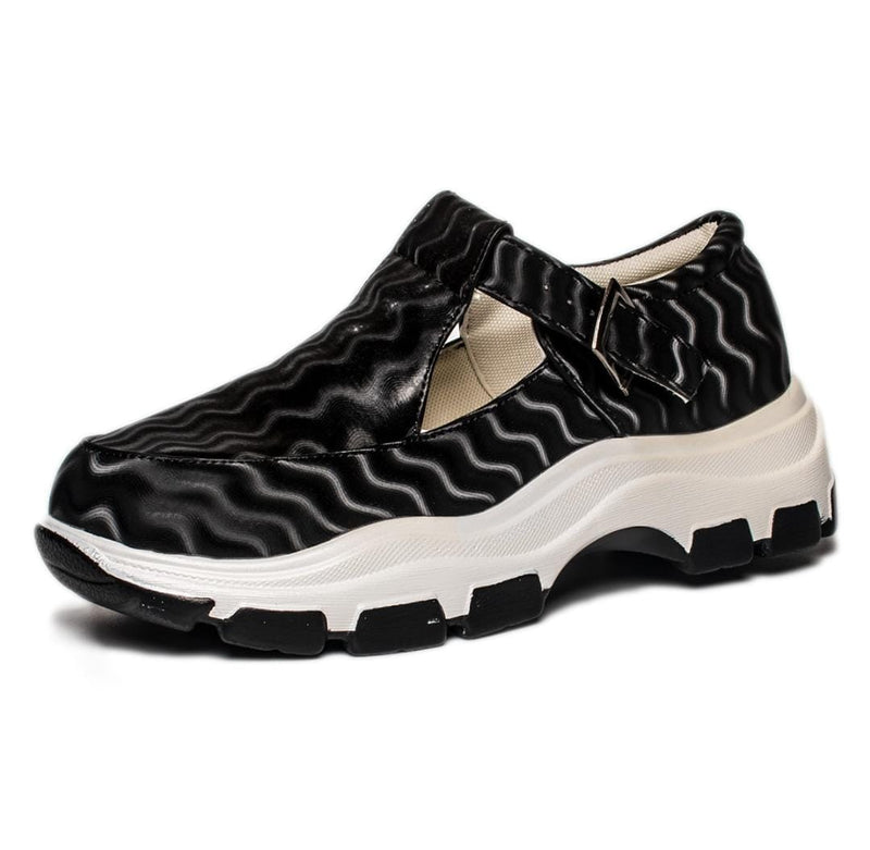 Womens Black Sanix Sole Buckle Casual Sneaker 40 S4269746 - TUZZUT Qatar Online Shopping