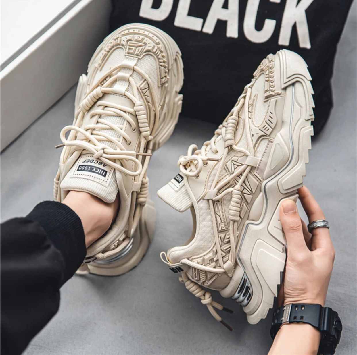 Platform Men Shoes Fashion Clunky Sneakers 41 Platform Men Shoes Fashion Clunky Sneakers 41