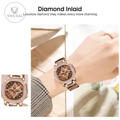 Women's Fashion Light Luxury Square Watch Diamond S236910 - TUZZUT Qatar Online Shopping