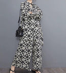 Fashion oversized silk two-piece set S4969564 - TUZZUT Qatar Online Shopping